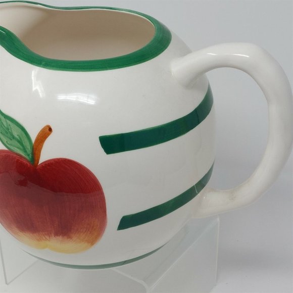 Water Beverage Pitcher Apple Motif Asia Master Group Hallmark Vintage Decor 7" - Picture 2 of 8